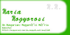 maria mogyorosi business card